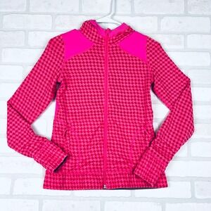 Ivivva Girls Pink Houndstooth Zip-Up Jacket